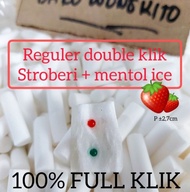 50g Busa filter klik stroberi + menthol ice isi 2 ukuran reguler