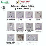 Schneider Vivace Series Switch / 13A Switch Socket / 1G 1W - 4G 1W / 20A Water Heater Aircond Switch