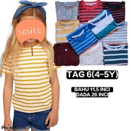 KIDS TSHIRT/STRIPE TSHIRT BOY/TSHIRT BUDAK LELAKI TAG 6