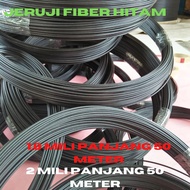 HITAM 1.8mm And 2mm 50meter Black fiber Spokes Bird Cage Spokes non Leather Imported Products