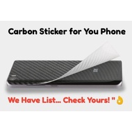 Garskin Carbon Xiaomi Redmi NOTE 8 pro Skin Back Anti Gores Belakang