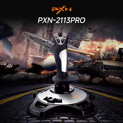 PXN-2113 Pro Joystick Flight Simulator Gamepad Controller PC Flight Simulation Cockpit Stick for PC/