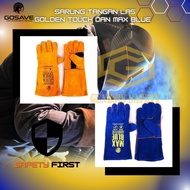Genuine Leather Welding Gloves MaxBlue 14 Inch and Golden touch 16 Inch GOSAVE Brand