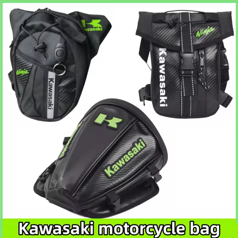 Kawasaki Motorcycle Tail Bag Kawasaki Motorcycle Bag Kawasaki Hiking Bag Mobile Phone Item Storage B