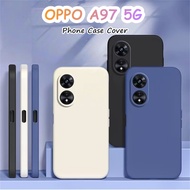 【Case Home】For OPPO A97 5G Cover Silicone Full Case Classic Simple Solid Color Phone Case Cover Stra