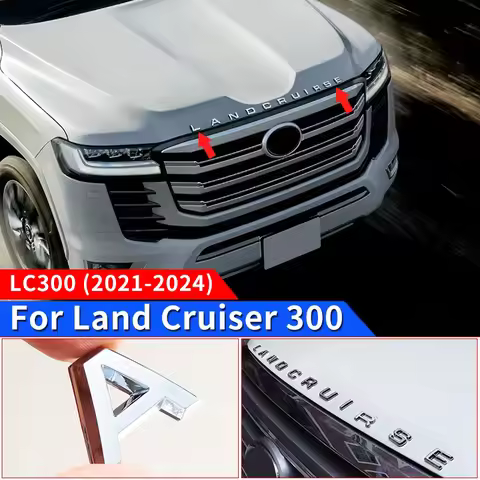 For Toyota Land Cruiser 300 LC300 Engine Cover Decoration Land Cruiser Logo Modification Accessories