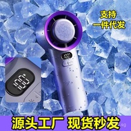 Powerful Fan100Gear M57Electric Fan Cooling USB Ice Compress Handheld Wind Power High Speed Charging