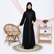 Abaya Turki Anak Perempuan Baju Gamis Turkey Remaja Tanggung Hitam Warna Putih Mewah | Abiyyuco TA90