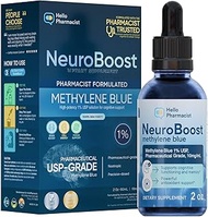 HelloPharmacist NeuroBoost Methylene Blue 1% - 2Oz (60 mL) - Pharmaceutical USP Grade 99.99% Purity 