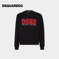 Dsquared2/D2 điện sản phẩm mới in chữ cái người đàn ông của bông cổ tròn đơn giản áo Chui Đầu Có Mũ
