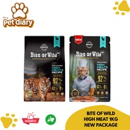 BITE OF WILD P42/K42/F42 DRY CAT FOOD 1KG NEW PACKAGING
