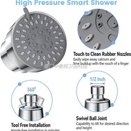 AT-🛫Filter Shower Head Electric Chrome Color Concealed Supercharged3American Top Spray Shower Set