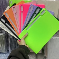 For Samsung Galaxy Tab S9 + S9 FE Plus 12.4 inch A9 8.7 2023 A9 Plus A9 S7 S8 S6 Lite A8 A8.0 A7 Lite Matte Silicone Candy Color Fluorescence Shockproof Tablet Cover