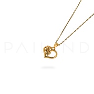 S925 Pure Silver Pendant Cute Design Olive Bouquet In The Heart Good Meaning Gold Plated
