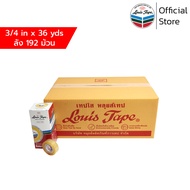 LOUIS TAPE เทปใส 3/4 นิ้ว x 36หลา แกน 1 นิ้ว (แกนเล็ก) (192 ม้วน/ลัง)