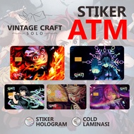 Premium Kimetsu No Yaiba Hologram Anime ATM Skin Card Sticker Demon Slayer Tanjiro Akaza Muichiro Do