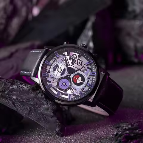 Anime Watch Naruto Uchiha Sasuke Cosplay Men's Travel Matching Waterproof Watch Birthday Gift