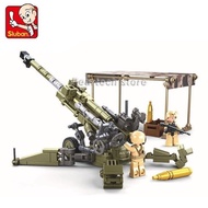 WW2 Military Series Light Howitzer Airplanes Tanks and Fighters Children's Building Blocks Toys