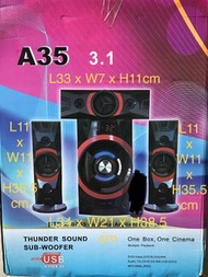 3 in 1 super bass surround sound system Home Theatre compo set 3合1超低音環繞聲系統家庭影院組合套裝