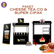 Paket Usaha Franchise ES TEH Cheese Tea & Seblak by Super Cipak