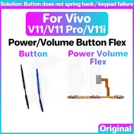 สำหรับ Vivo V11 V11i Pro I ปุ่มปรับระดับเสียง Flex คีย์ด้านข้างเปิดปิดควบคุมเสียงเงียบคีย์สายเคเบิลงอได้ปุ่มเปิด/ปิด