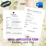 RW10 : Application Form (Microsoft Word) - IKN 💻📝