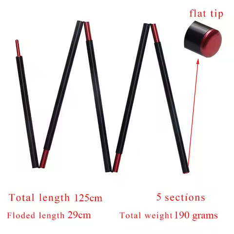Lightweight Easy Carry 120CM 125CM 135CM 4 Section Aluminum Tent Support Pole FIT 3F Lanshan Asta Zp