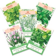 Epic Gardening Organic Herb Garden Seed Bundle - 5 Non-GMO Varieties for Cooking & Seasoning, Includ
