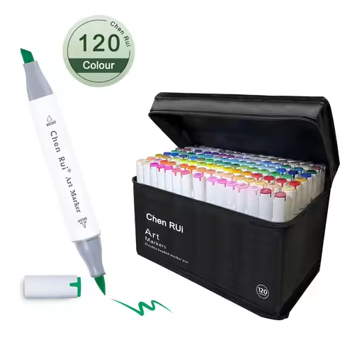 Alcohol Markers Set, 120Color, Dual Tip Chisel & Fine, Alcohol-Based Art Markers for Students, Ideal