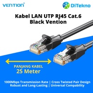 Vention 25 Meter UTP RJ45 Cat6 Black LAN Cable