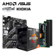 【重磅價】AMD【6核】Ryzen5 5500GT+華碩 PRIME B550M-K ARGB-CSM+美光 Crucial PRO DDR4-3200 16G*2+鎧俠 KIOXIA Exceria G2 1TB