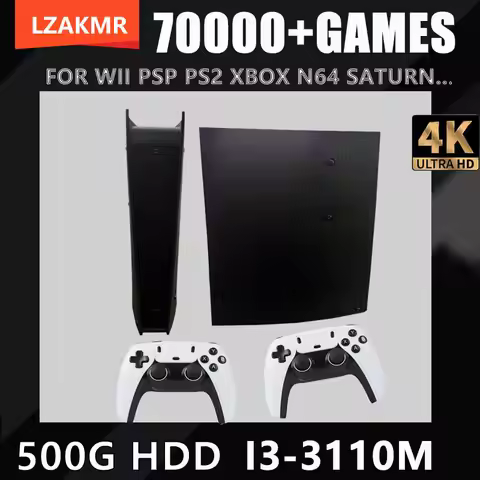 60+Emulators BS5 500GB Retro Game Console Batocera I3-3110M 70000+Games for Wii PS2 PSP GameCube N64