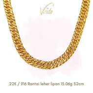 VINDYMY 916/22K RANTAI LEHER LIPAN CHAIN 15.06g / 52cm