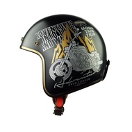 MŨ BẢO HIỂM 3/4 HPPRO HELMET CHÍNH HÃNG MÀU NAVY TEM V2 TRẮNG VÀNG MÃ HÀNG HP-04T BẢO HÀNH 24 THÁNG.