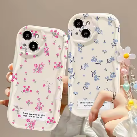 Ins Cute Flowers With Bracelet Phone Case For Samsung Galaxy S25 S24 S23 S21 S20 FE Plus Ultra F06 4