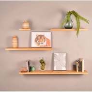 KAYU Minimalist Wooden Wall Shelf Shelf Wall Shelf
