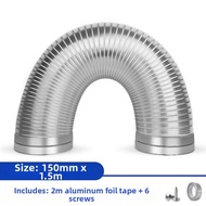 Aluminum Exhaust Hose Stainless Steel Connector Flexible Duct