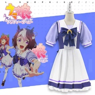 W Anime Uma Musume Pretty Derby Cosplay Costume Toukai Teiou School Uniform Gold Ship Special Week
