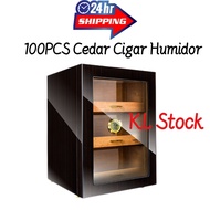 KL Stock! LUBINSKI 100PCS Humidor Cigar Box Cedar Wood Cigar Cabinet With Humidifier