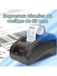 Impresora Térmica de Tickects Mini POS USB 58mm Impresora Bluetooth de Alta Velocidad Impresora para Tickets Portatil Bluetooth windows y Android