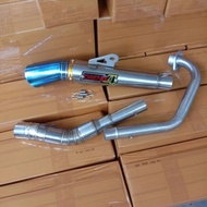 ۩ ✆ ◐ Daeng Sai4 Conical Open Spec Exhaust Pipe For Bajaj ct125 Rusi Tc 125 Tmx 150 Skygo 125 Euro