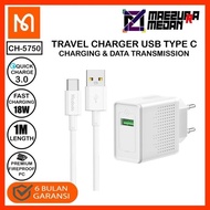 MCDODO Charger Samsung & Android Type C Fast Charging 18W CH-5750 - 1SET 18W TPE