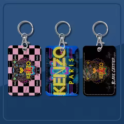 Imprint Tiger K-Kenzo Holder Keychain With Keychain For Access Card Bus Pass & Card Credit ID Bank C