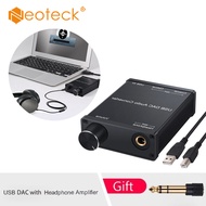 Neoteck USB การ์ดเสียงเสียงเครื่องขยายเสียงหูฟังดิจิตอล USB DAC พร้อมเครื่องขยายเสียงหูฟังสำหรับ PS4PS3Xbox 360