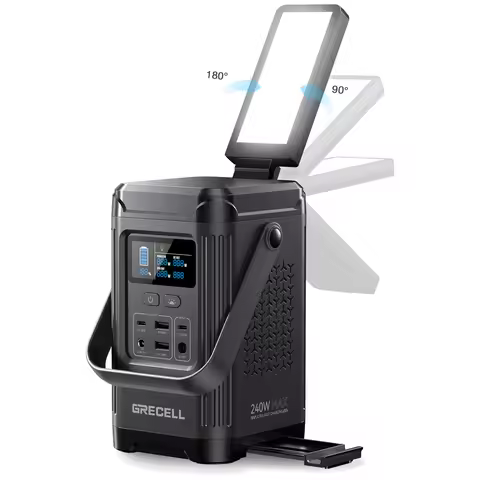 Portable Power Station 153.6WH, 240W LiFePO4 Battery, Dual Way 100W PD Power Bank for Outdoors Trave
