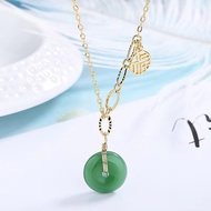 S925 Hetian Jade Donut Shaped Necklace