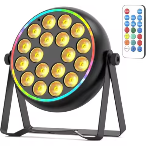 LED Par Light Sound Active and DMX Control DJ Lights Party Light with Pro RGBW and Strobe Effects fo