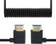 Uonecn 48Gbps High Speed HDMI to HDMI 2.1 Cable for Atomos Ninja V, Coiled Short HDMI Cord for Sony
