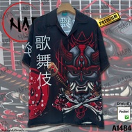 Hawaiian Shirt Cross-Bone Carburetor A1484 Genuine Italian Silk Fabric