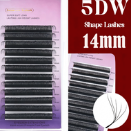 Professional 5DW 14MM 30 Packs Lash Extensions | Soft Natural Voluminous False Lashes